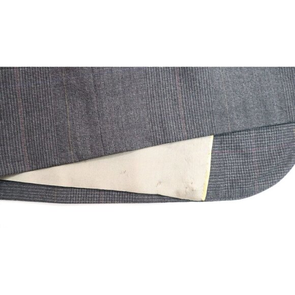 BLOOMINDALES PETERBOROUGH ROW - MEN'S GRAY PLAID WOOL BLAZER JACKET - SIZE 46L - Picture 6 of 6